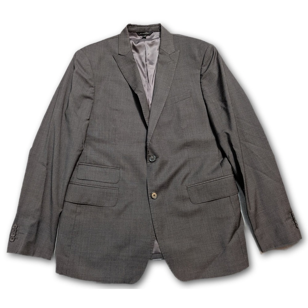 Banana Republic Mens Blazer Brown 42R Slim Fit Italian Fabric Wool Suit Jacket